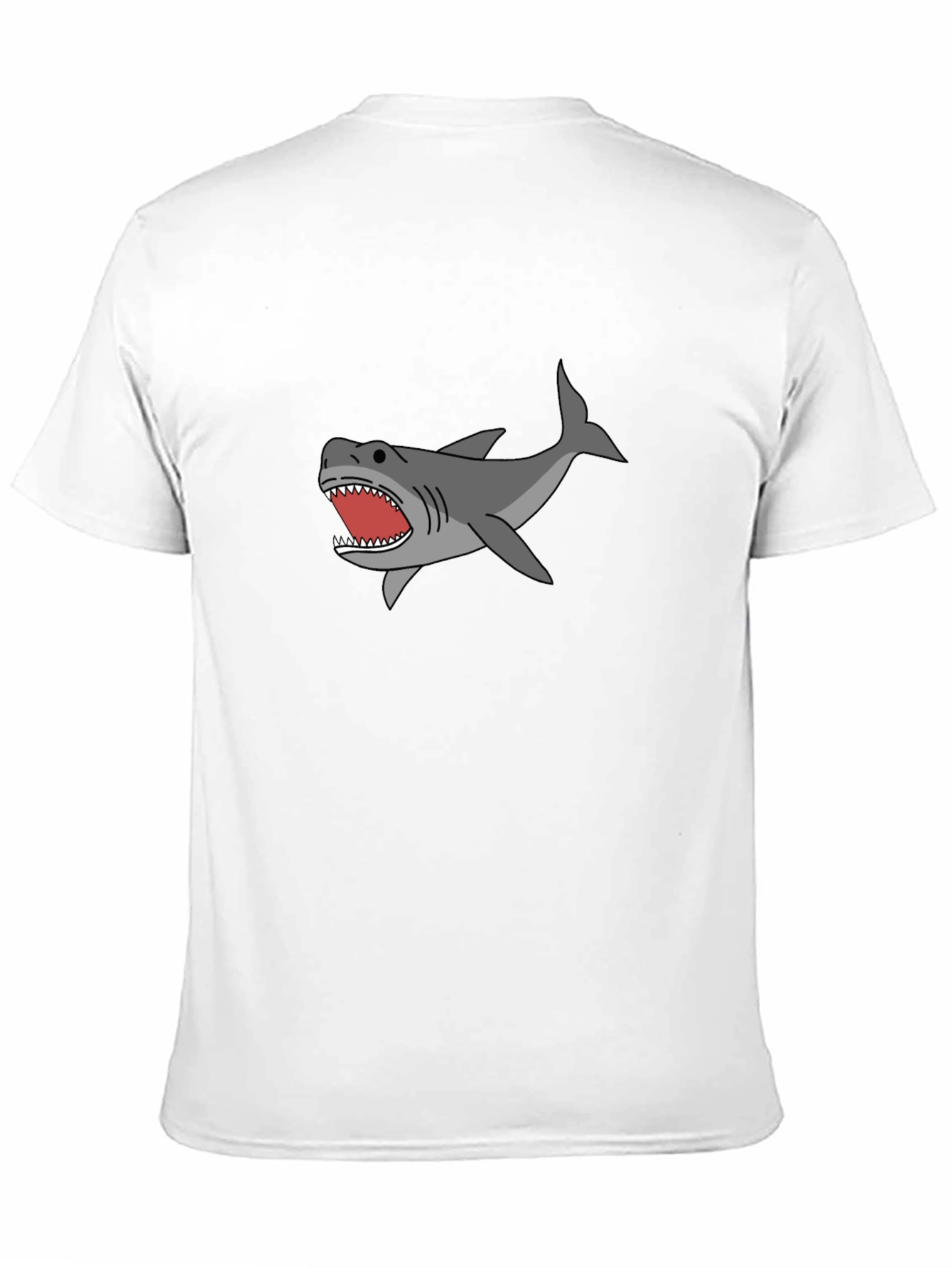 Shark Graphic Tee - Black Cotton T-Shirt