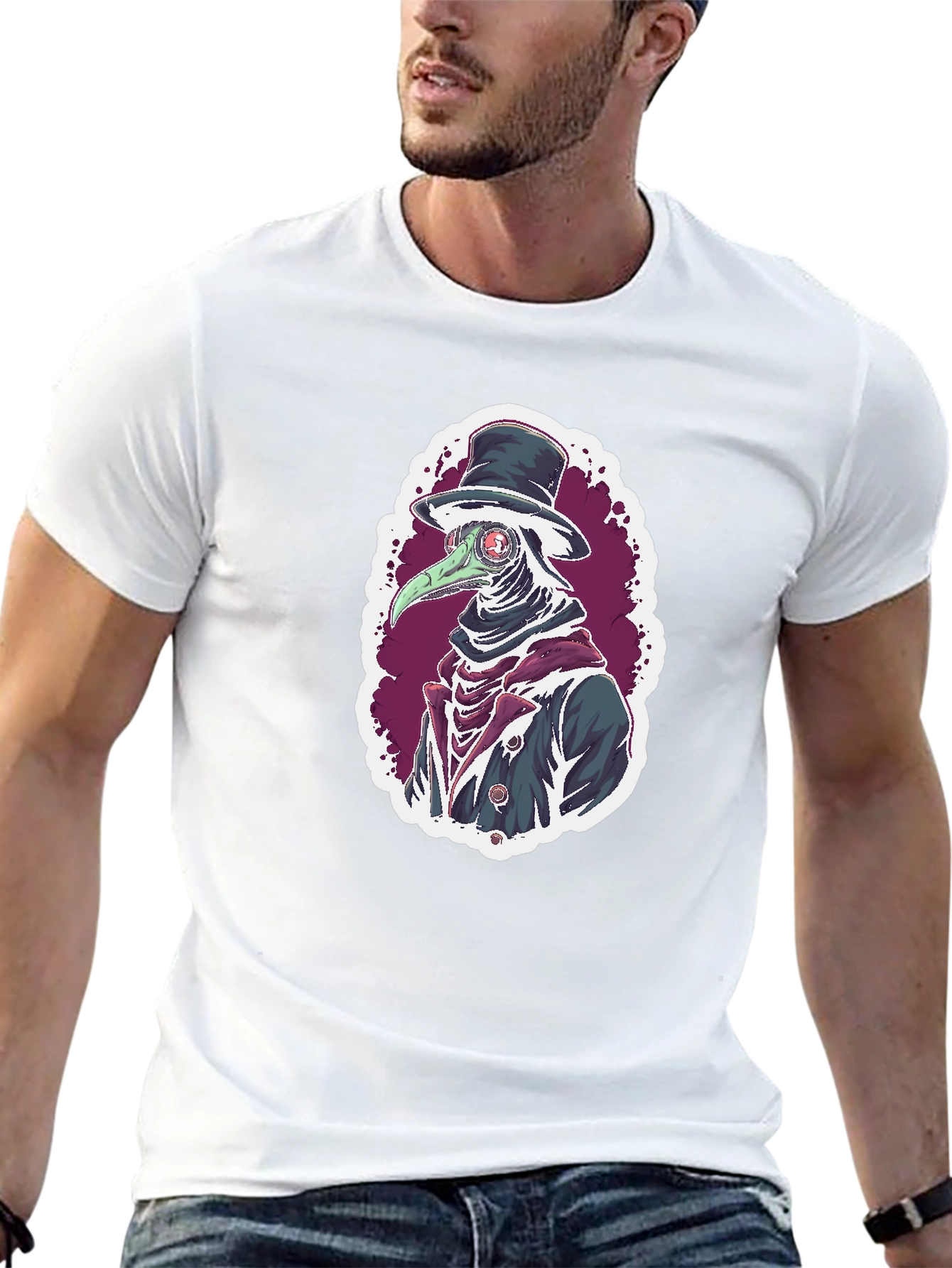 Plague Doctor Graphic Tee - Unique Design