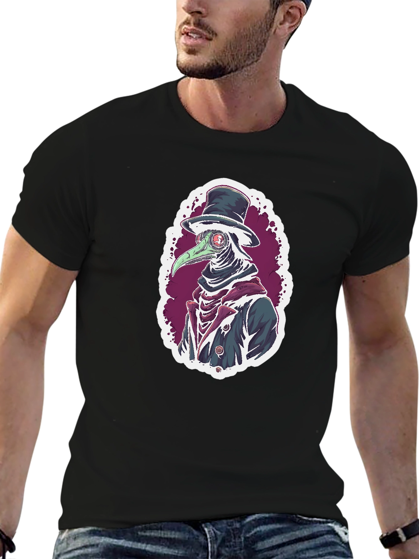 Plague Doctor Graphic Tee - Unique Design
