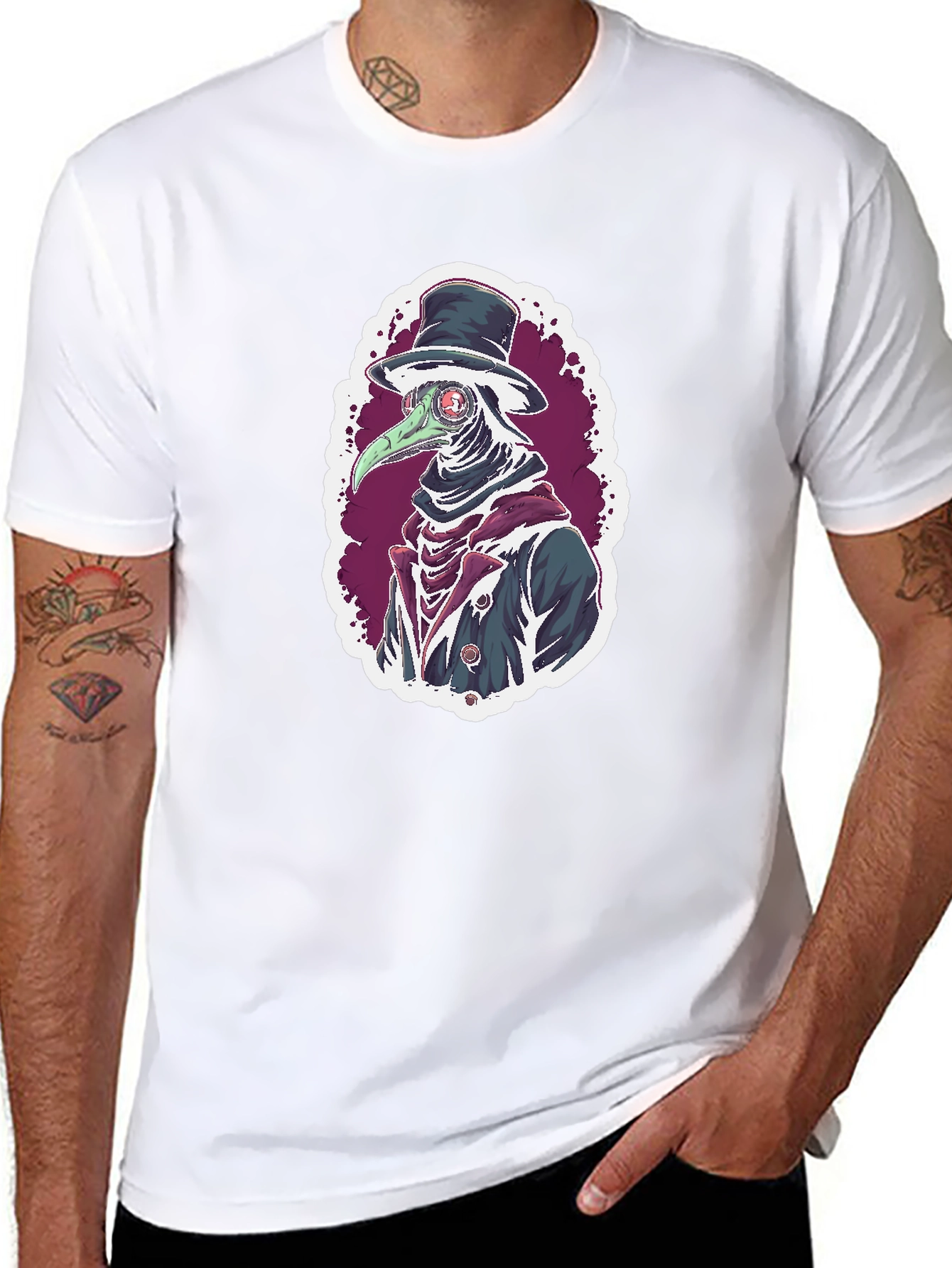 Plague Doctor Graphic Tee - Unique Design