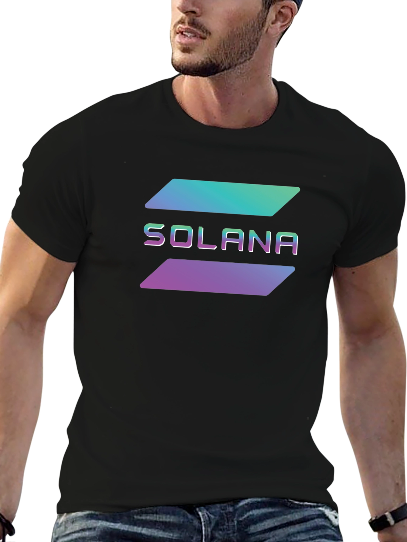 Solana Crypto T-Shirt - Black