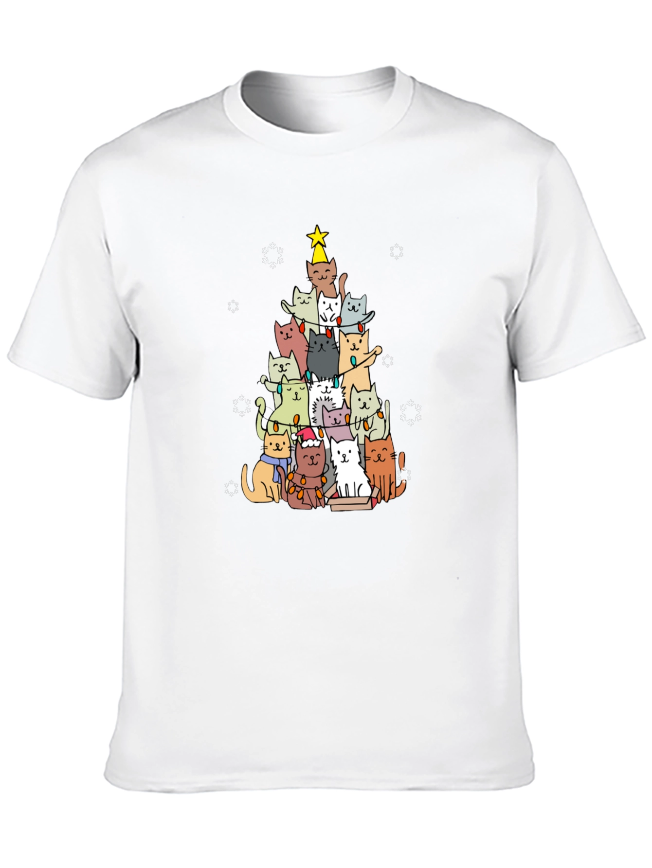 Festive Cat Christmas Tree T-Shirt