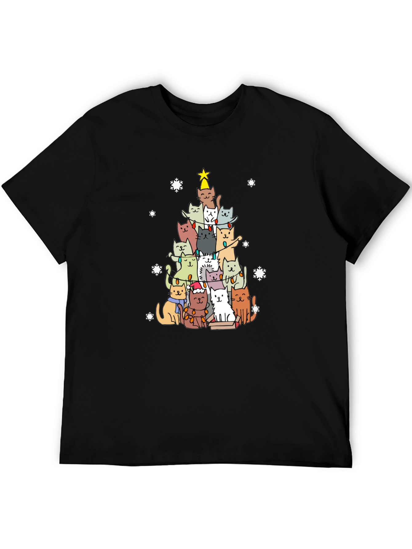 Festive Cat Christmas Tree T-Shirt