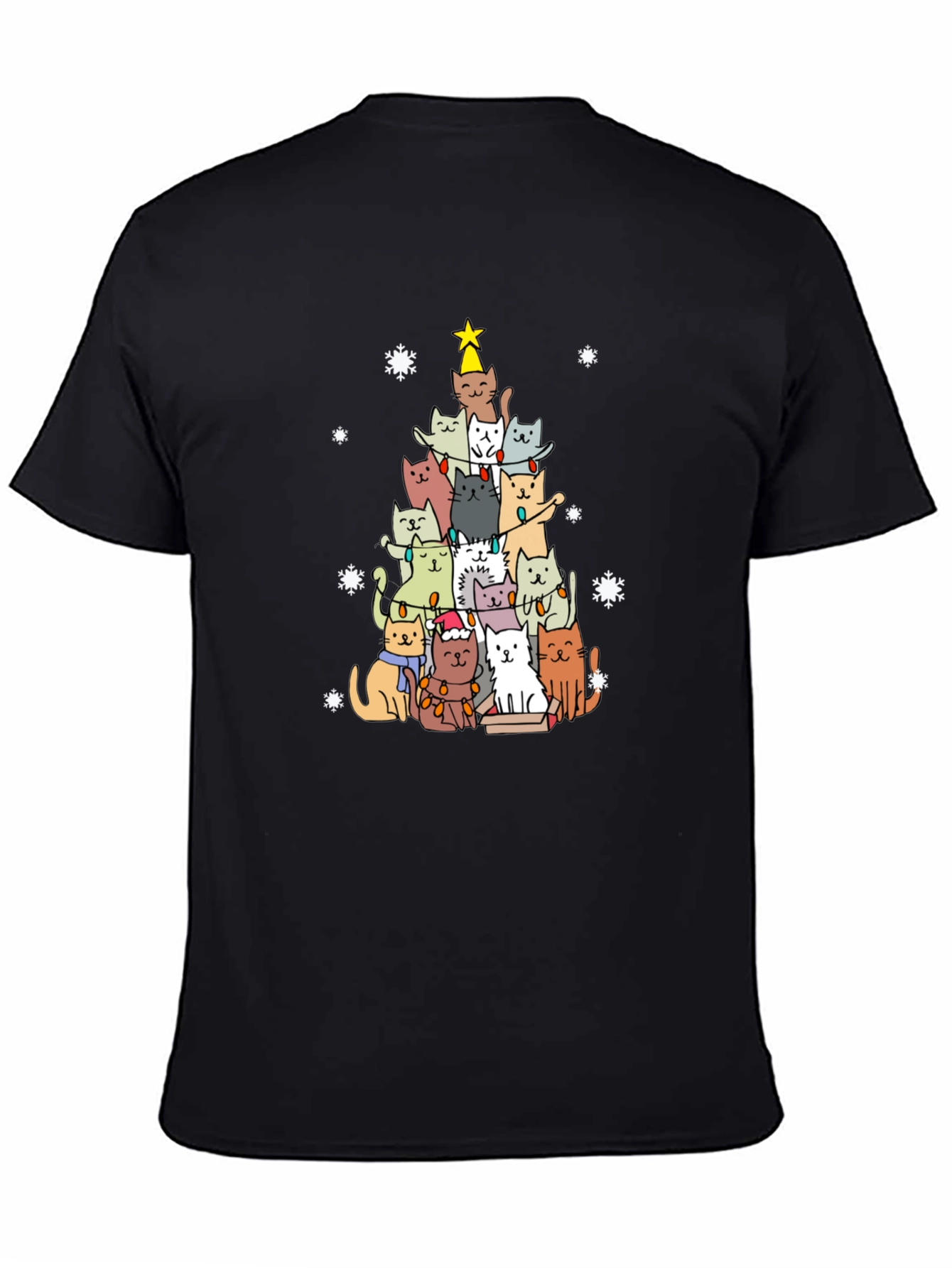 Festive Cat Christmas Tree T-Shirt