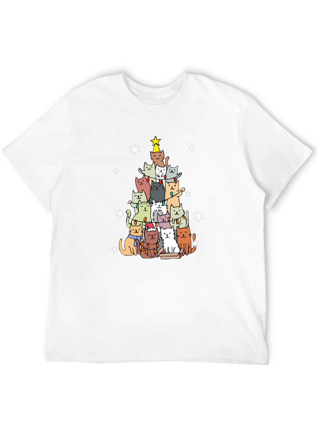 Festive Cat Christmas Tree T-Shirt