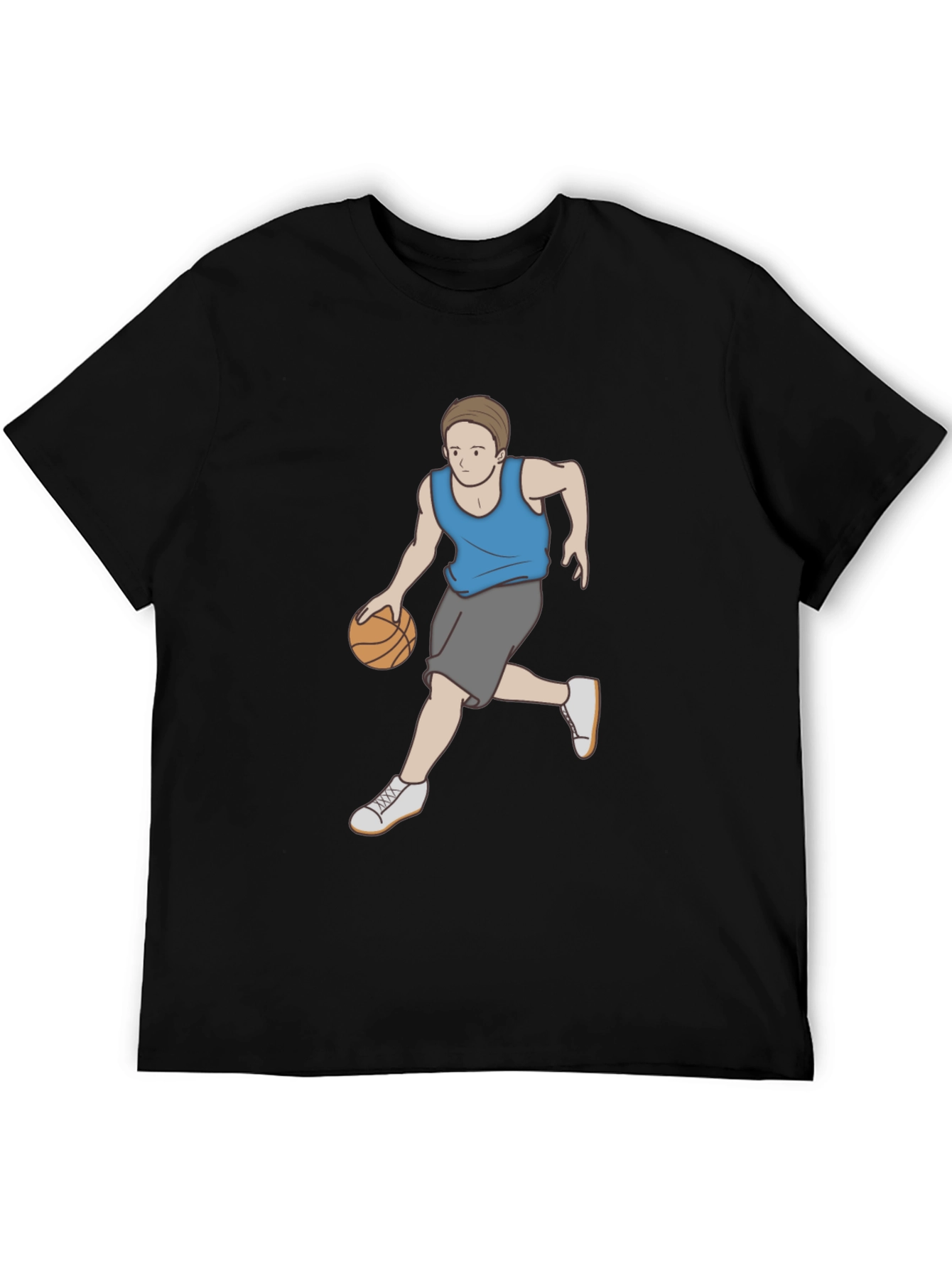 Basketball Player Graphic T-Shirt - Cool Black Tee
