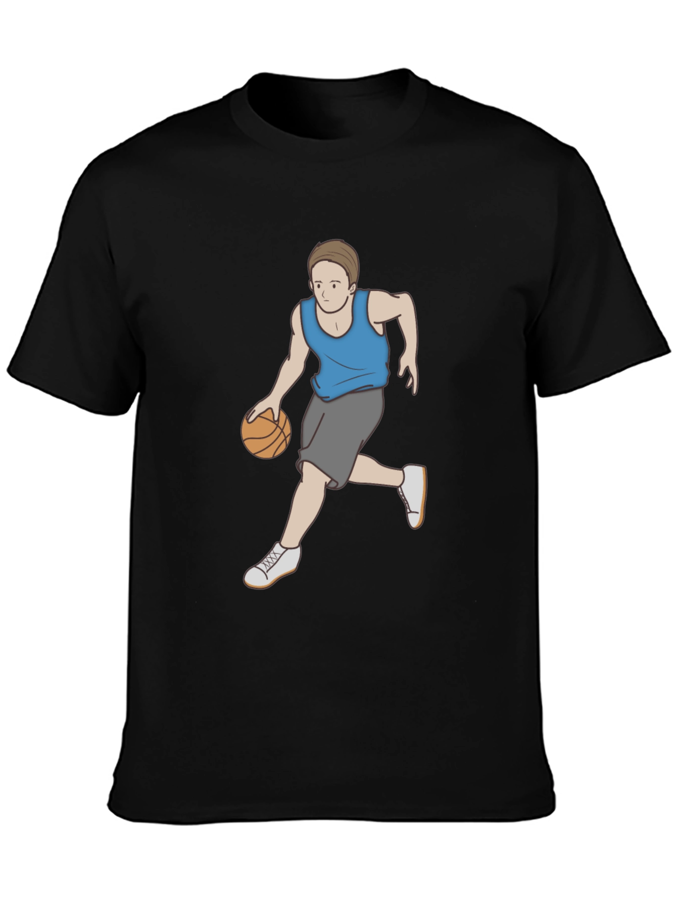 Basketball Player Graphic T-Shirt - Cool Black Tee