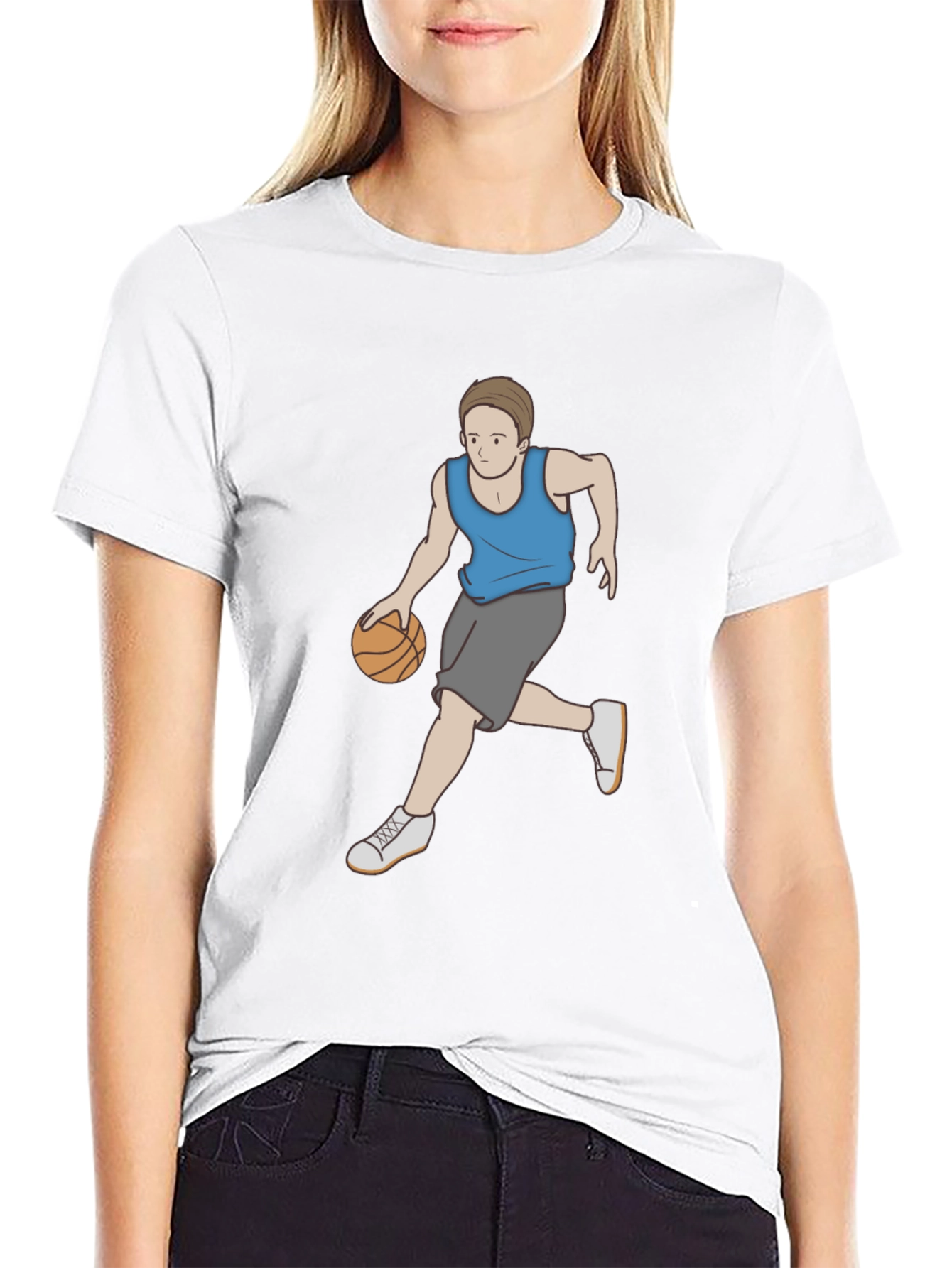 Basketball Player Graphic T-Shirt - Cool Black Tee