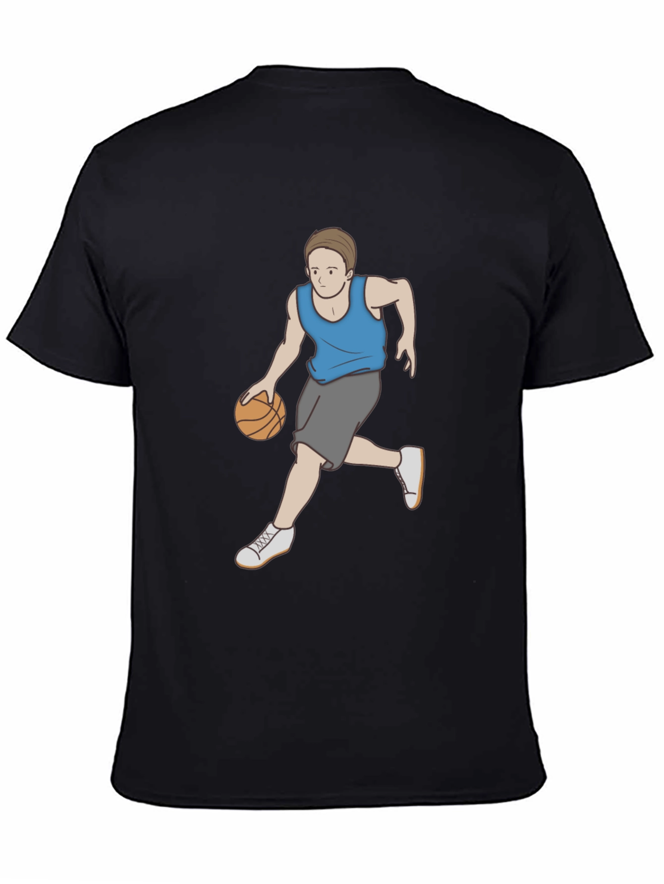 Basketball Player Graphic T-Shirt - Cool Black Tee