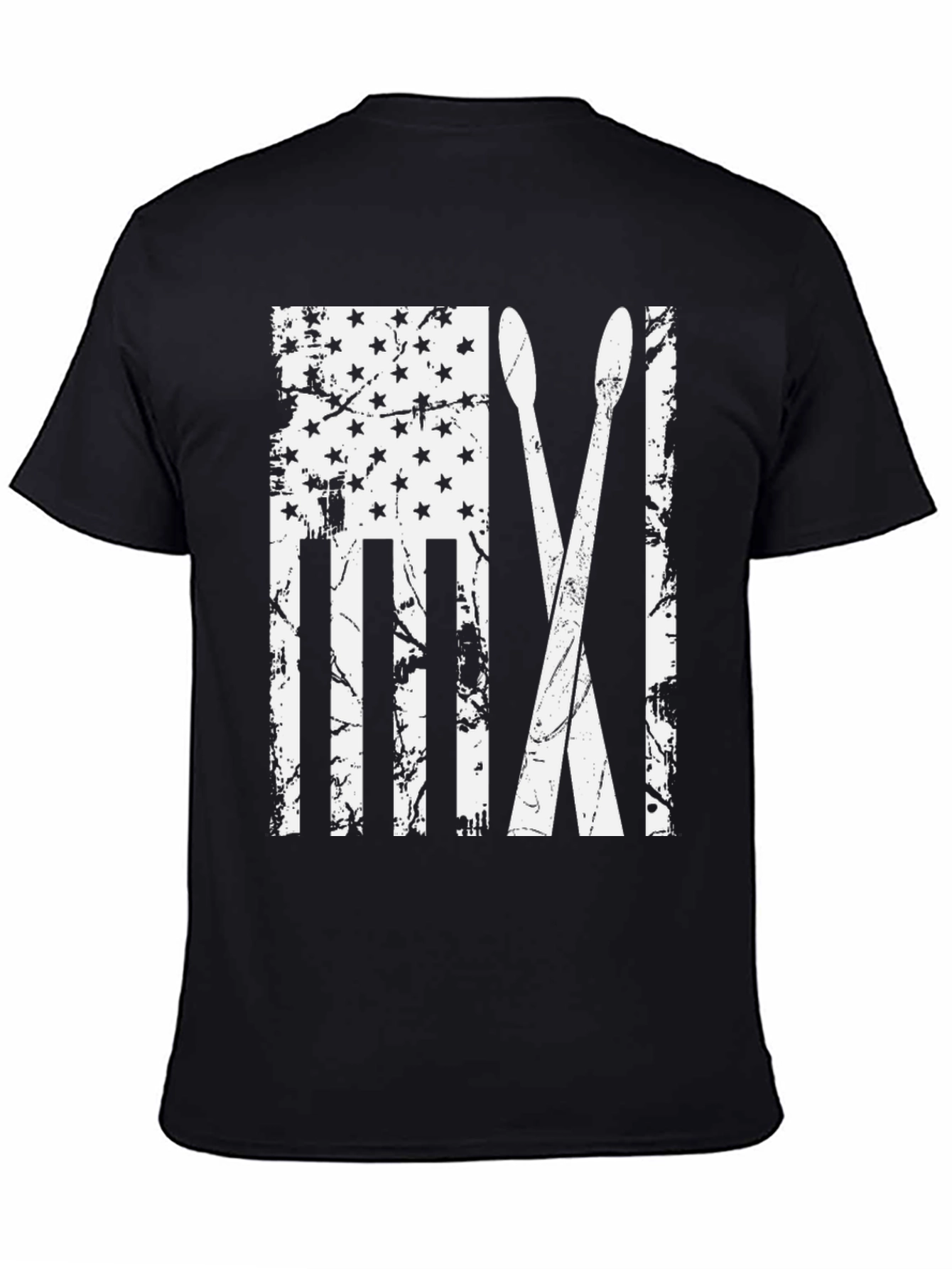 American Flag Drum Sticks Graphic Tee