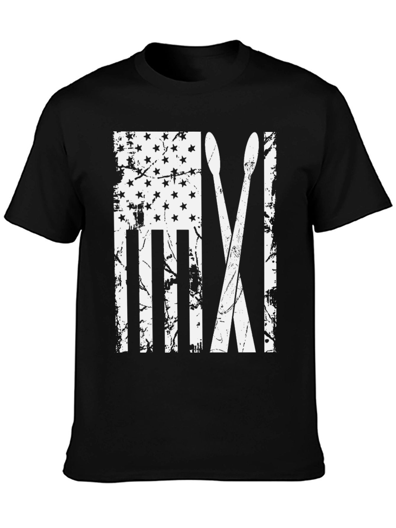 American Flag Drum Sticks Graphic Tee