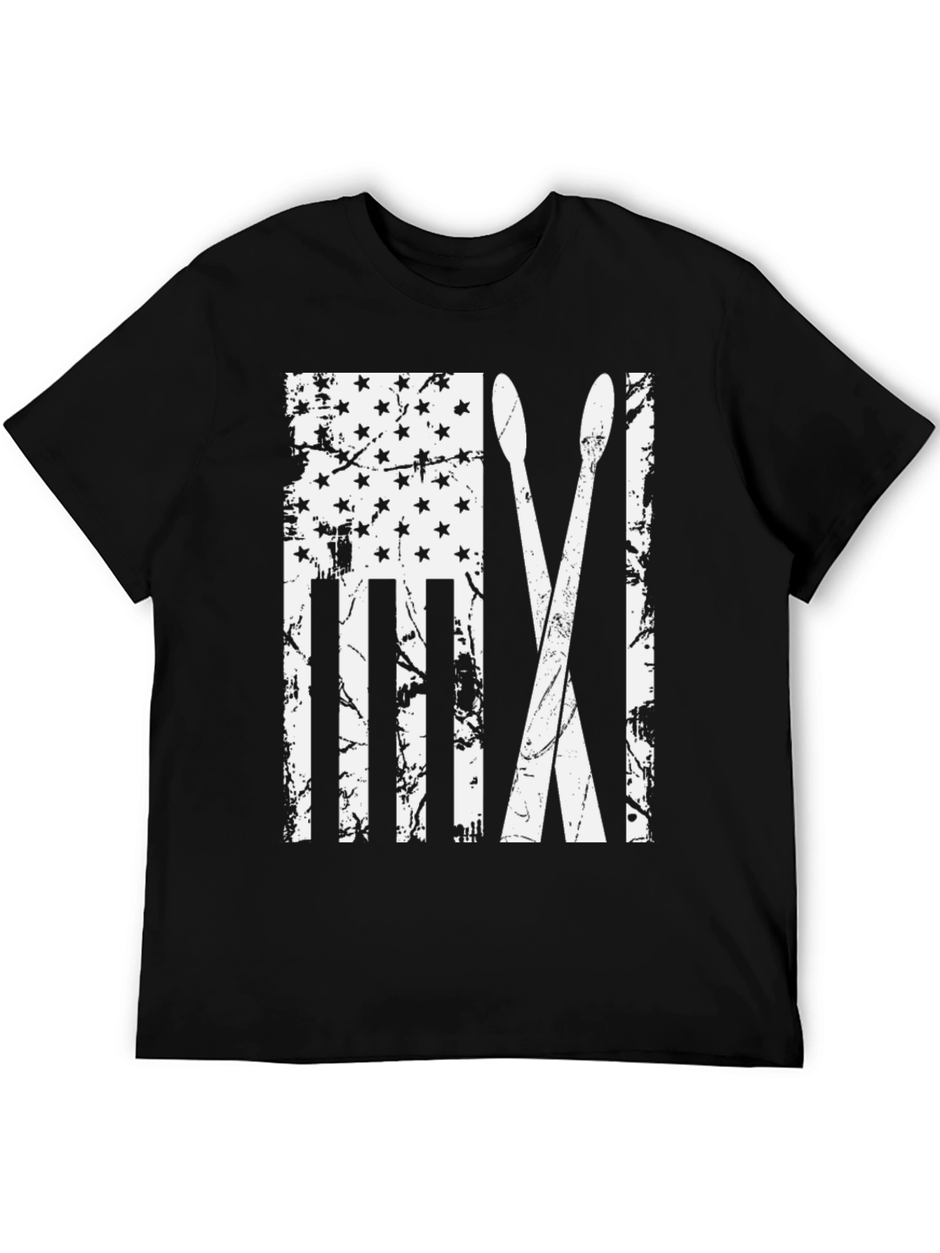 American Flag Drum Sticks Graphic Tee