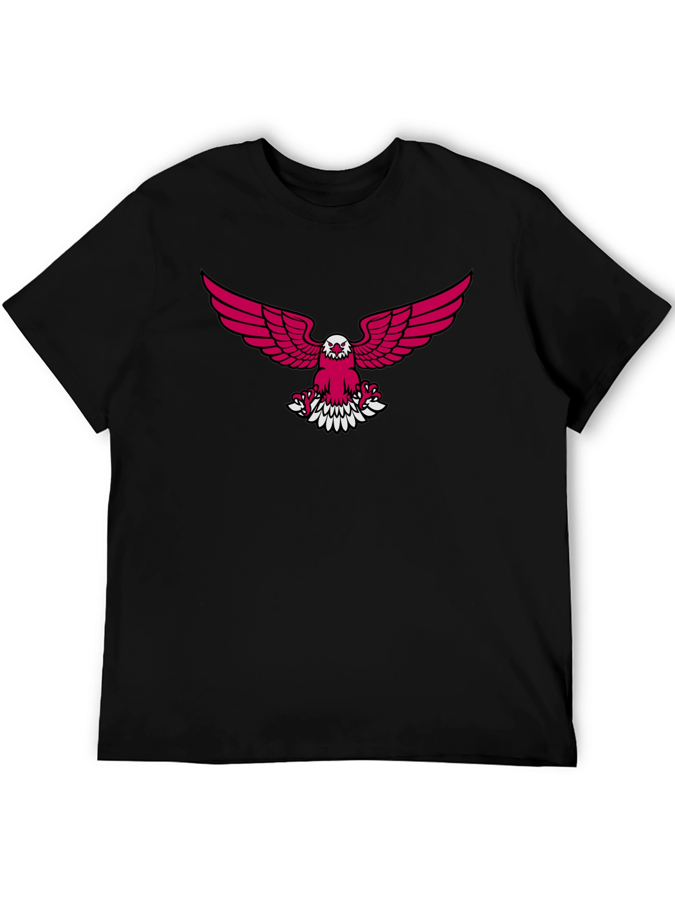 Black T-Shirt with Eagle Graphic