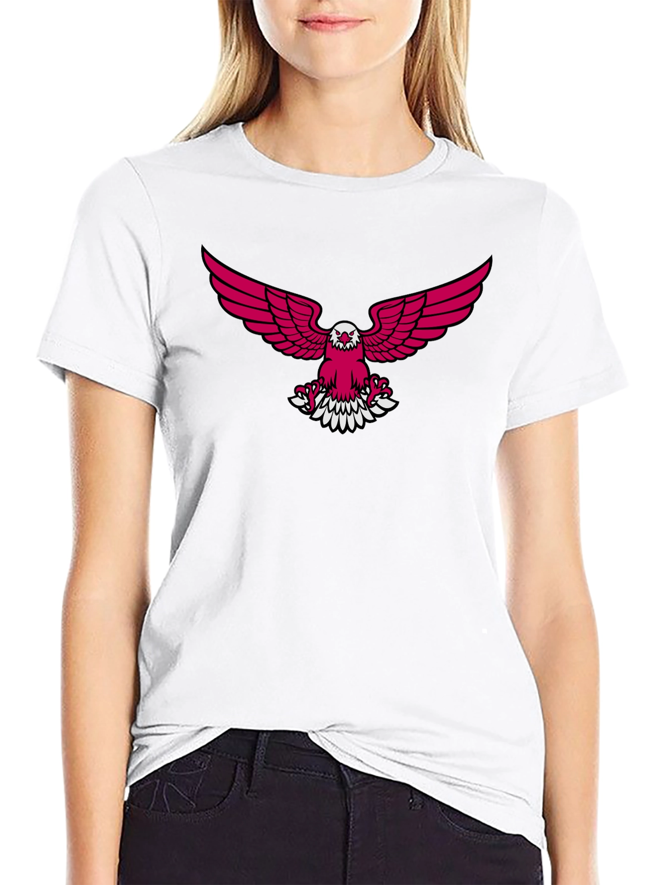 Black T-Shirt with Eagle Graphic