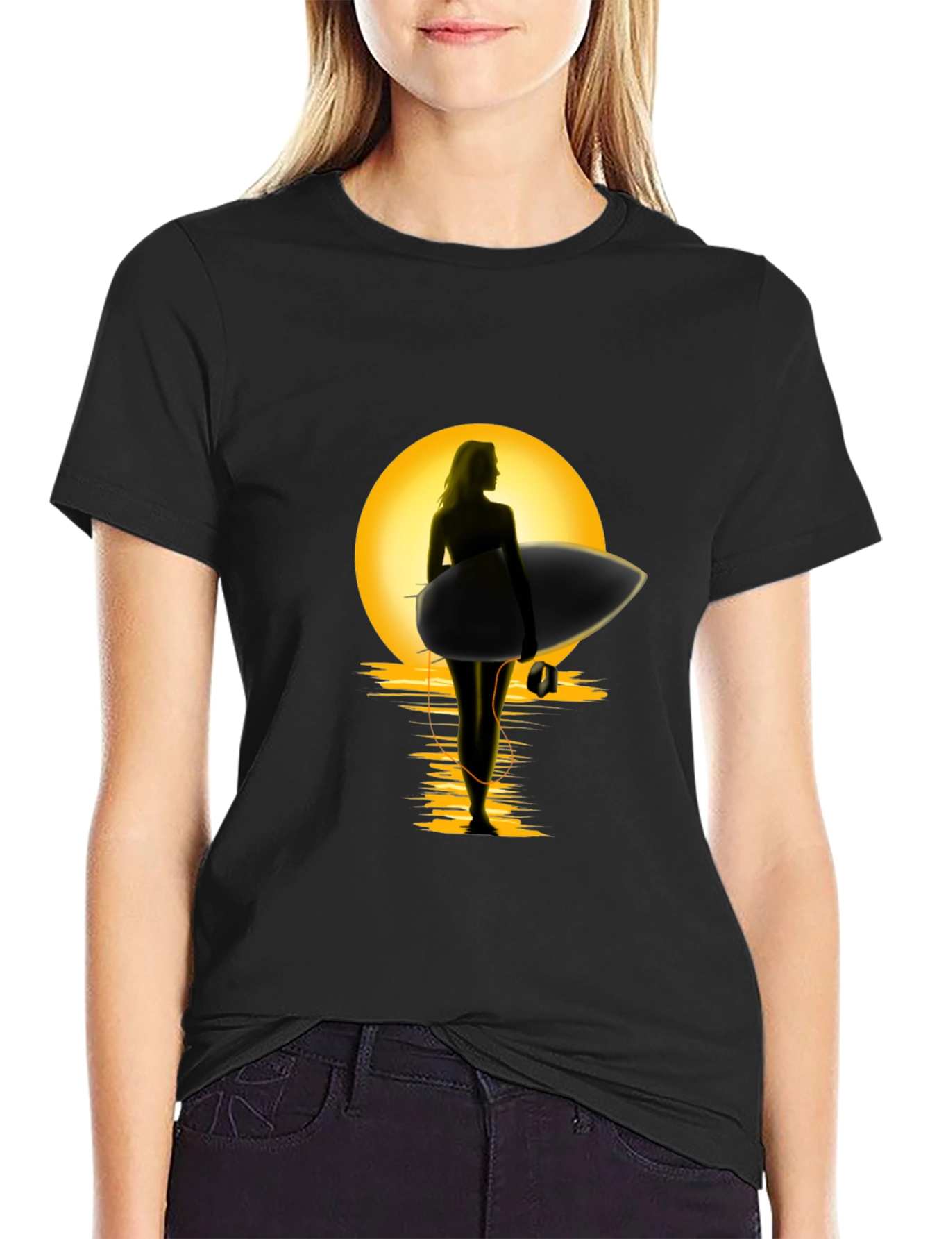 Sunset Surfer Graphic Tee - Premium Cotton Comfort