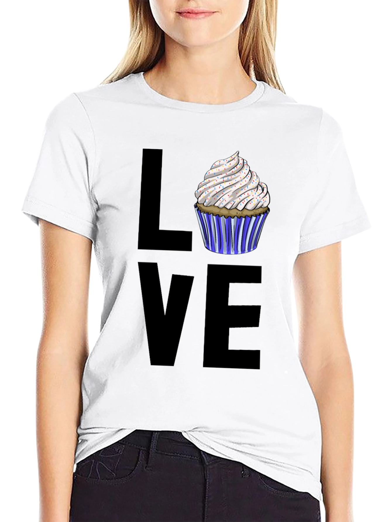 Love Cupcake Graphic Tee - Sweet Treat Shirt