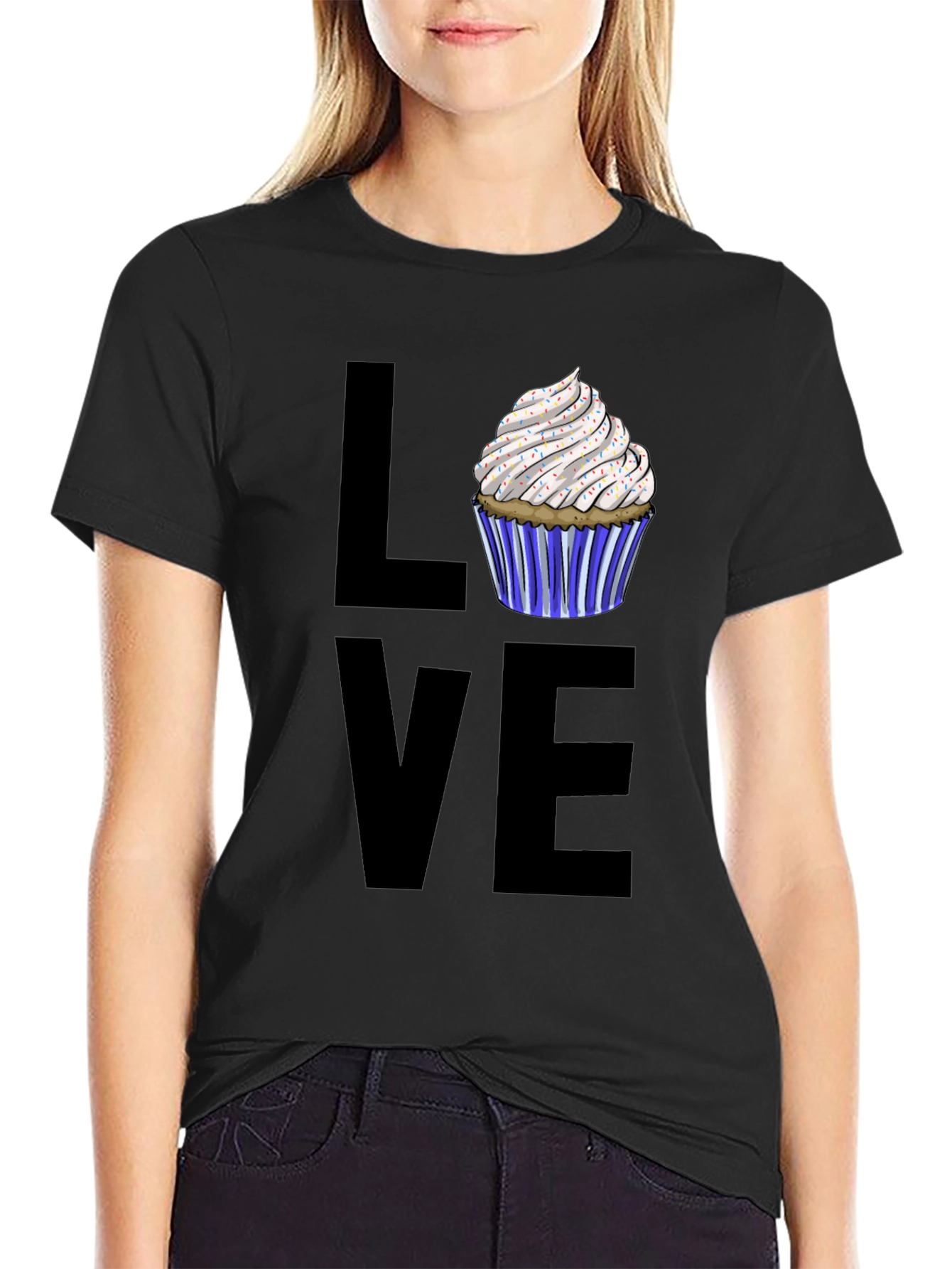 Love Cupcake Graphic Tee - Sweet Treat Shirt