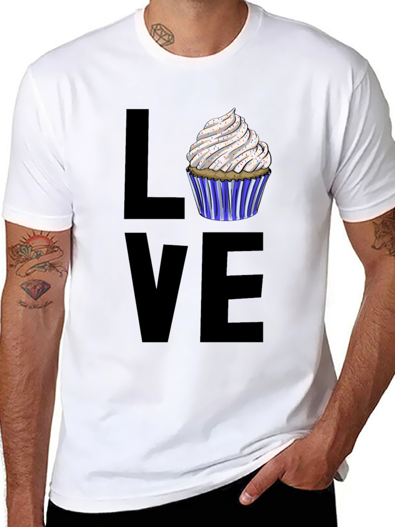 Love Cupcake Graphic Tee - Sweet Treat Shirt
