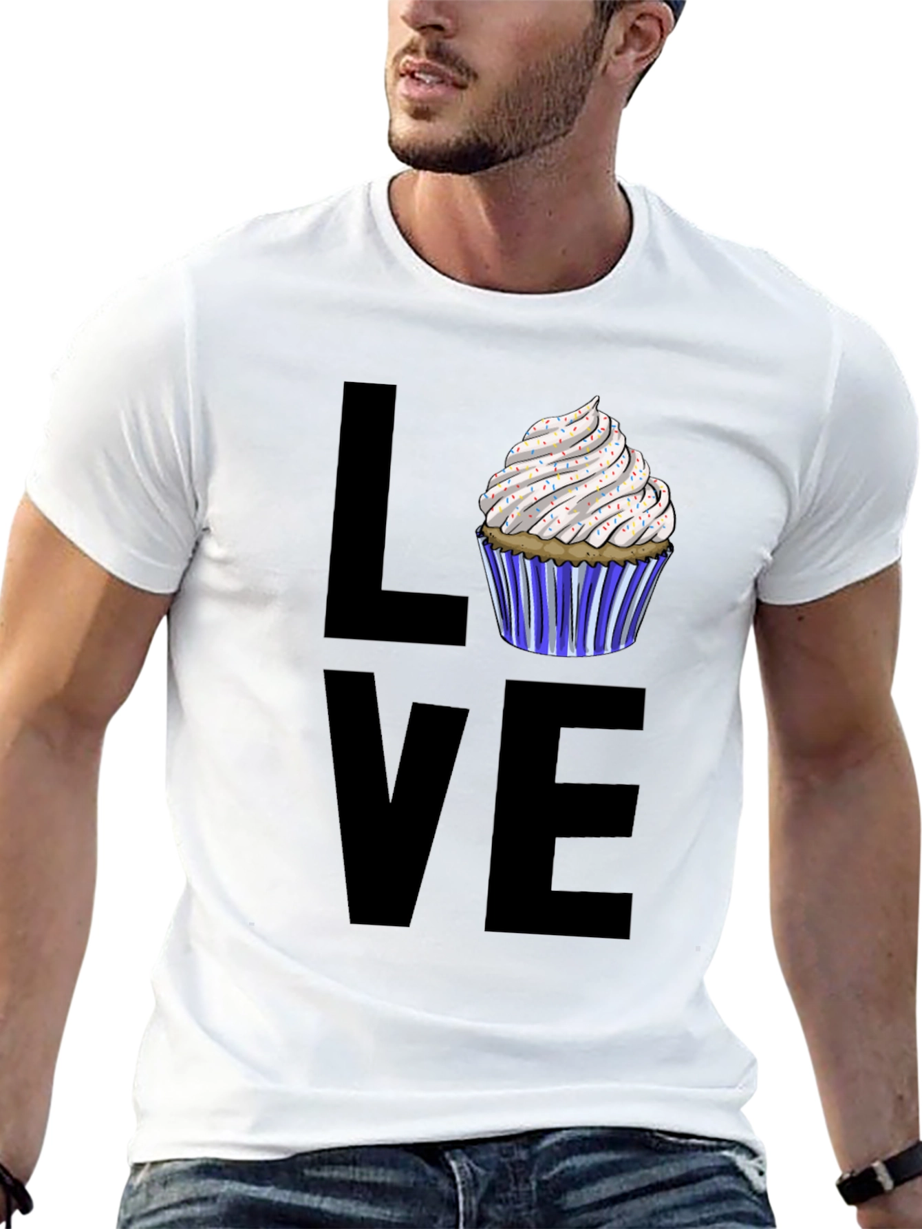 Love Cupcake Graphic Tee - Sweet Treat Shirt
