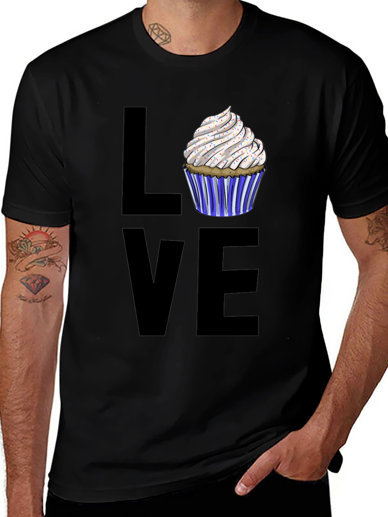 Love Cupcake Graphic Tee - Sweet Treat Shirt