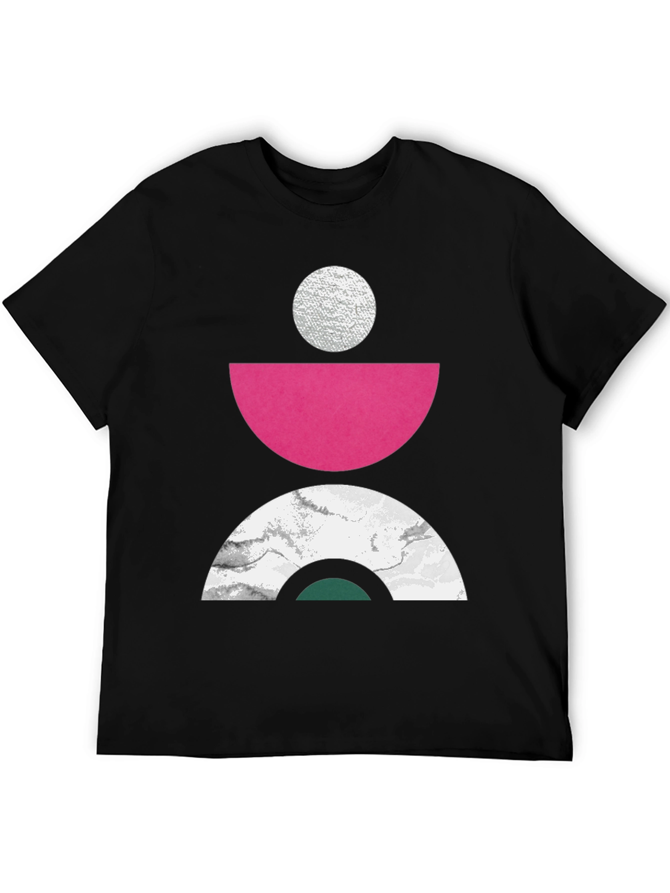 Abstract Geometric Print T-Shirt - Modern Art Tee
