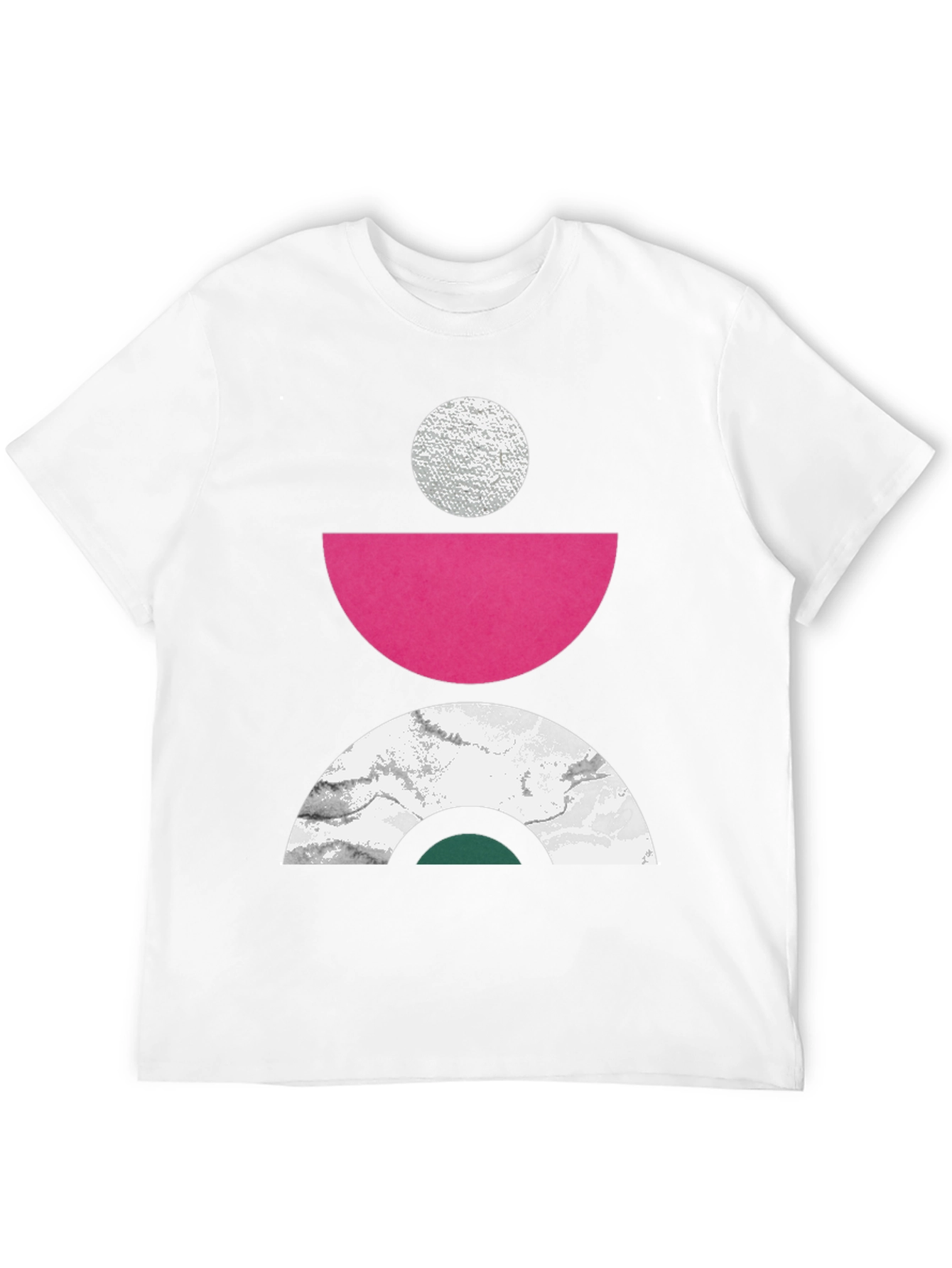 Abstract Geometric Print T-Shirt - Modern Art Tee
