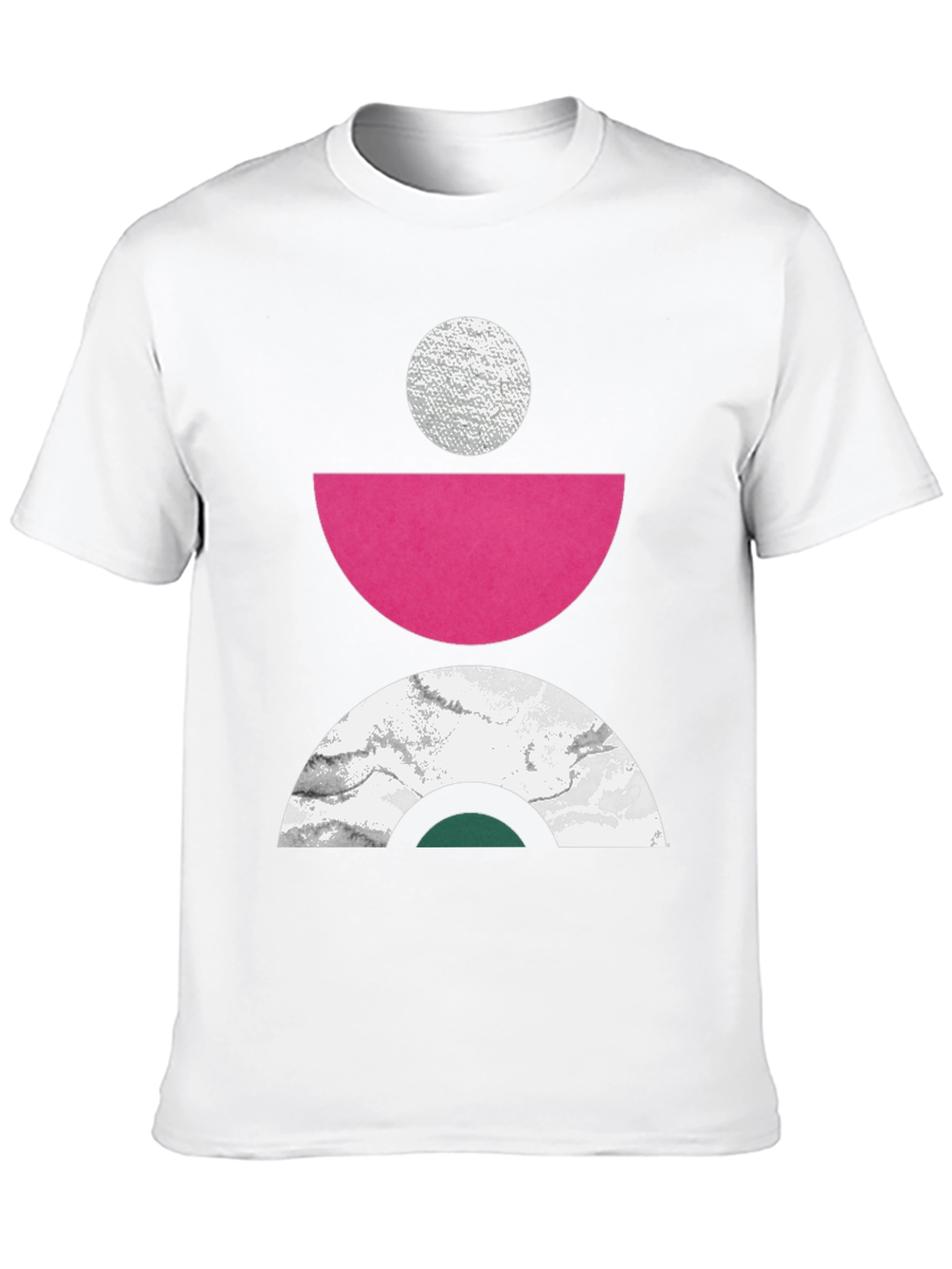 Abstract Geometric Print T-Shirt - Modern Art Tee