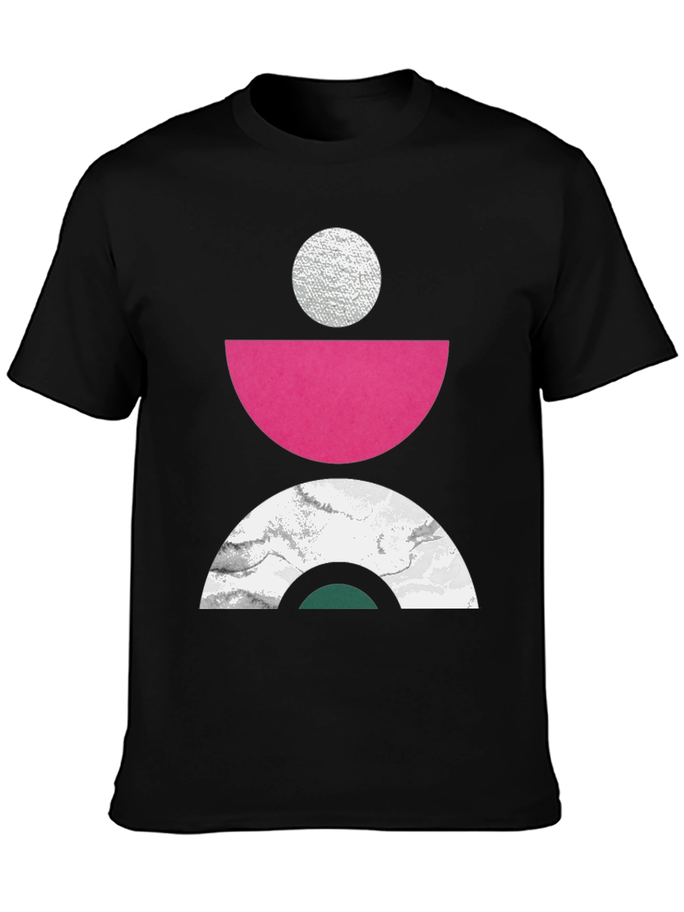 Abstract Geometric Print T-Shirt - Modern Art Tee