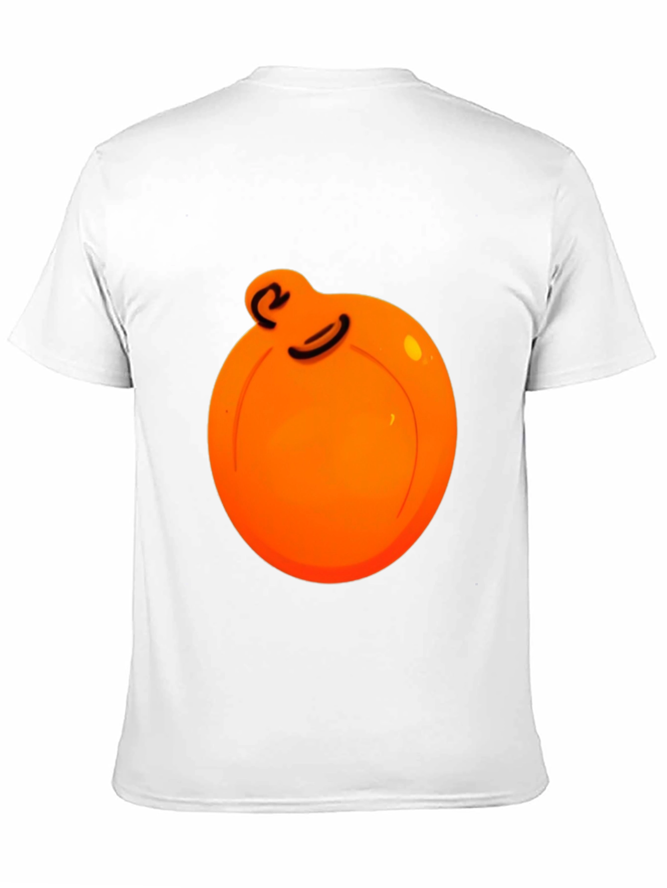 Orange Ball Character Graphic Black Tee