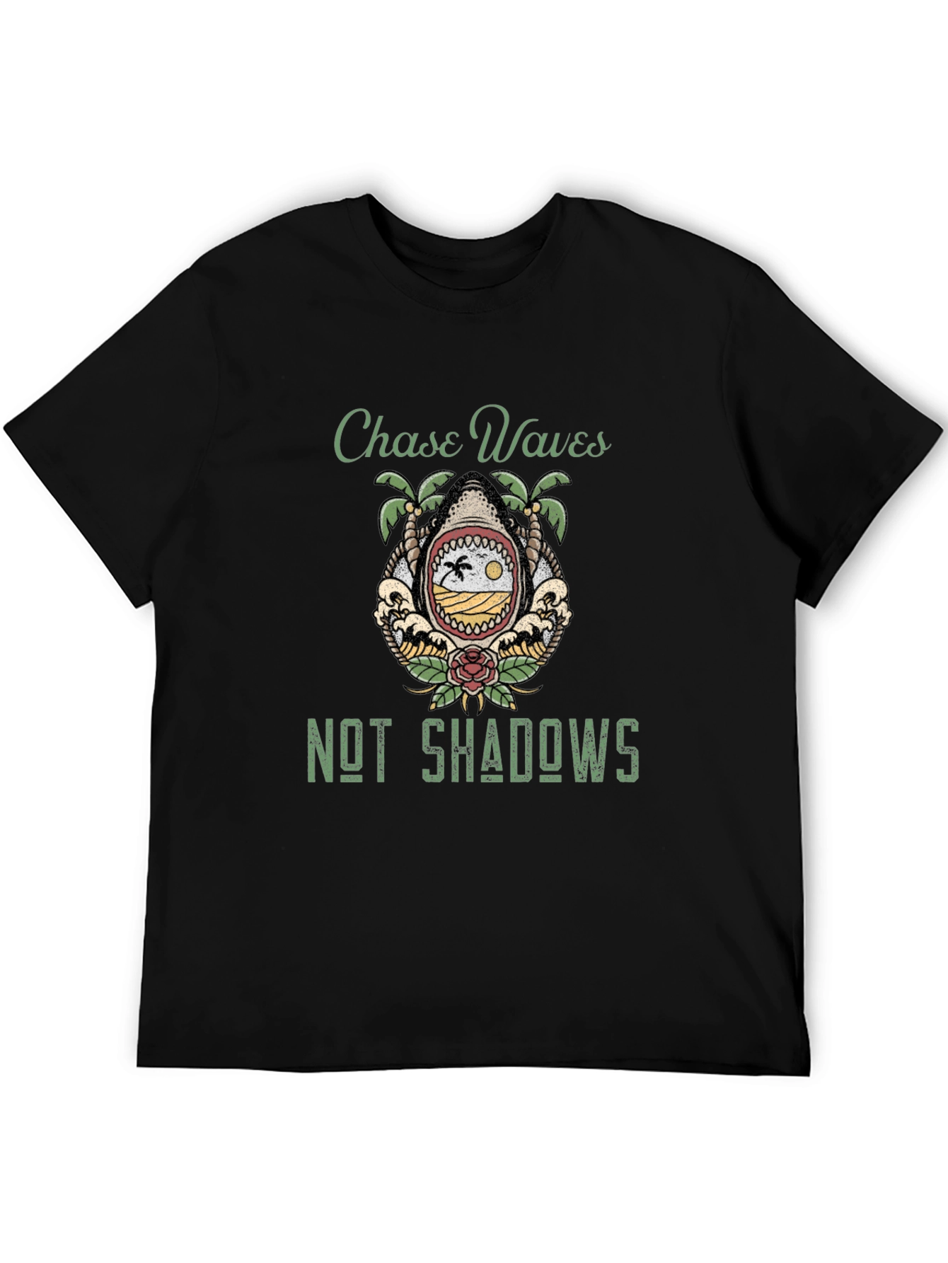 Chase Waves T-Shirt - Shark Beach Graphic Tee