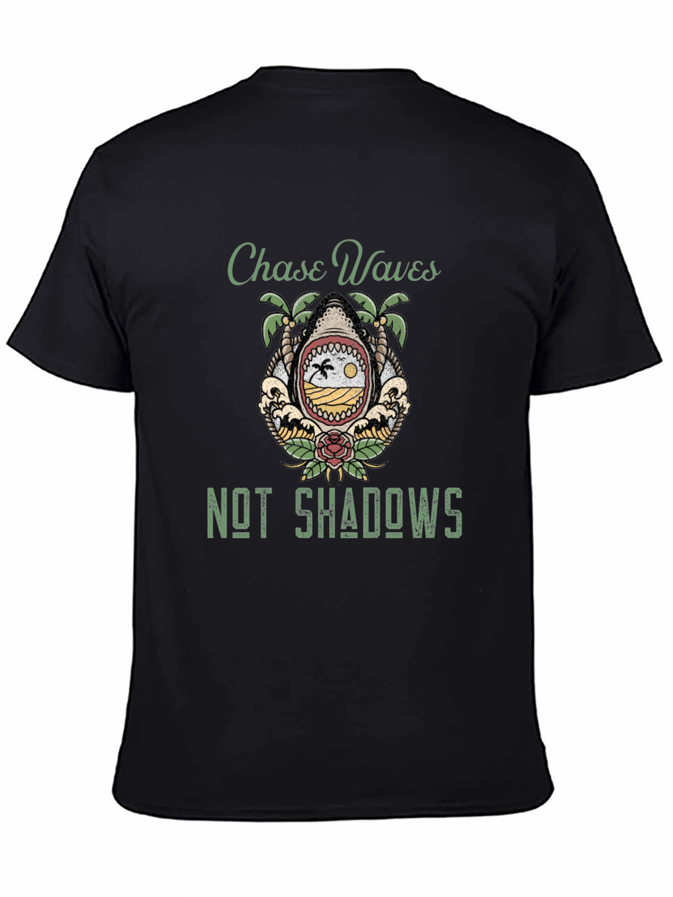 Chase Waves T-Shirt - Shark Beach Graphic Tee