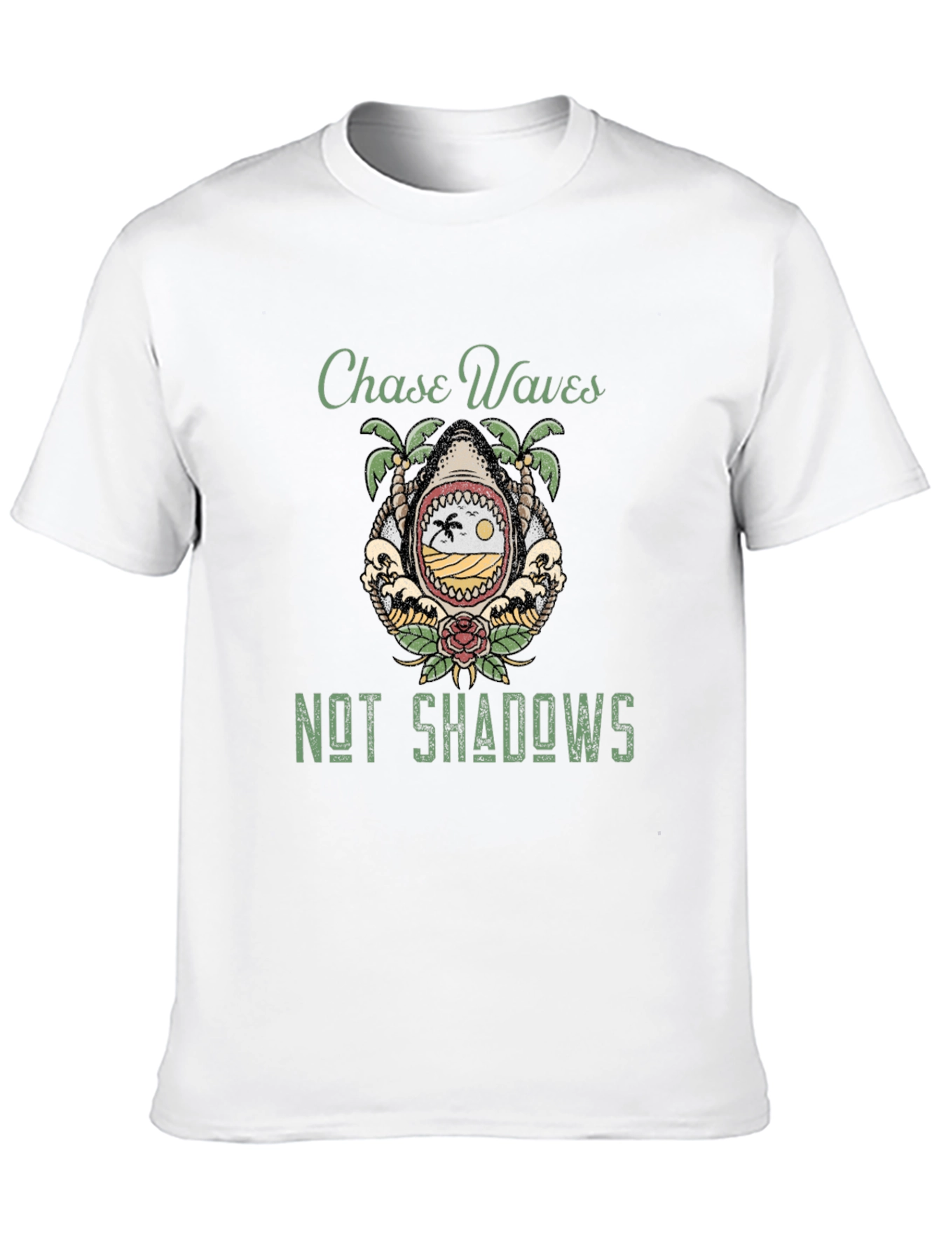 Chase Waves T-Shirt - Shark Beach Graphic Tee