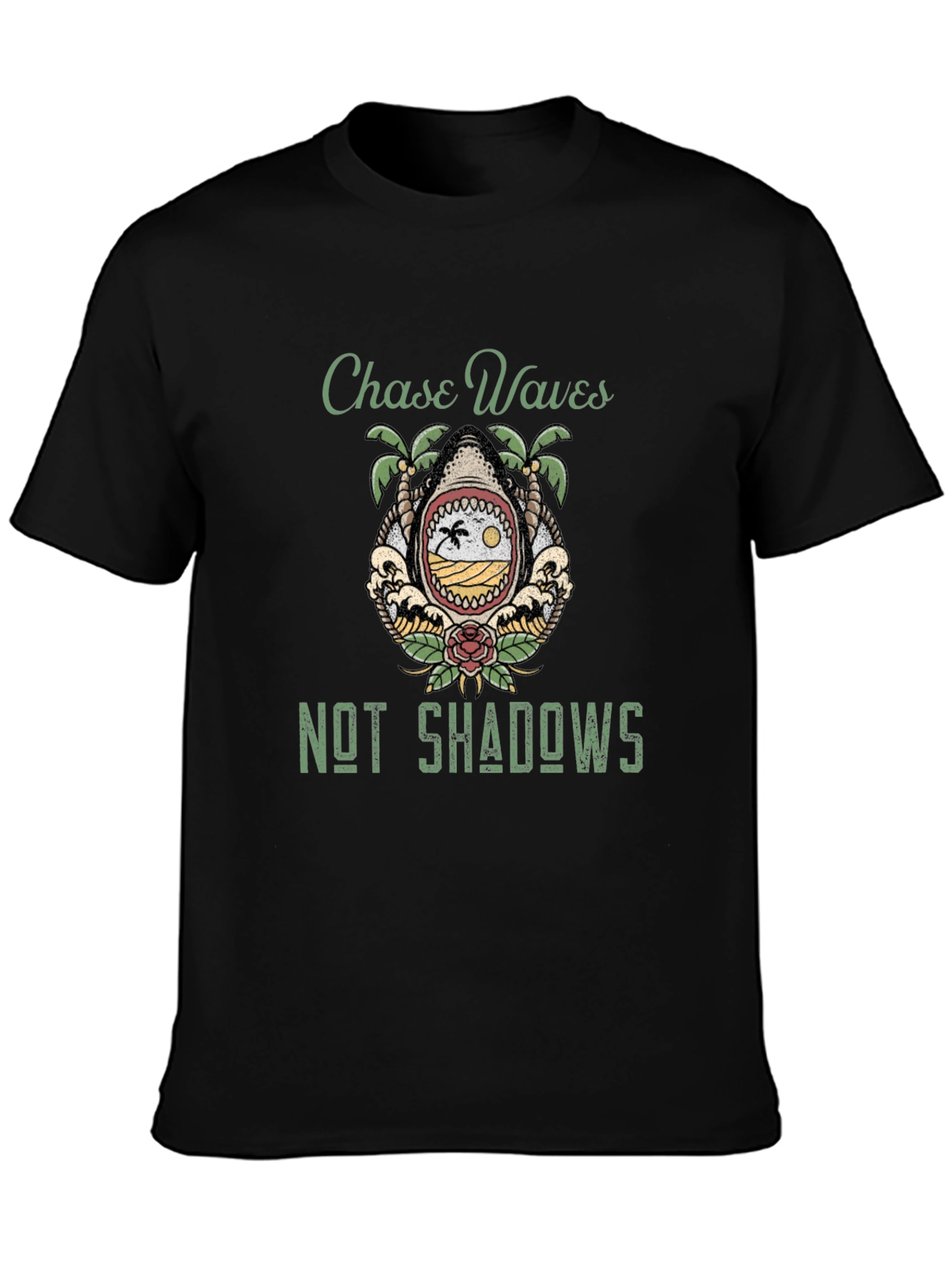 Chase Waves T-Shirt - Shark Beach Graphic Tee