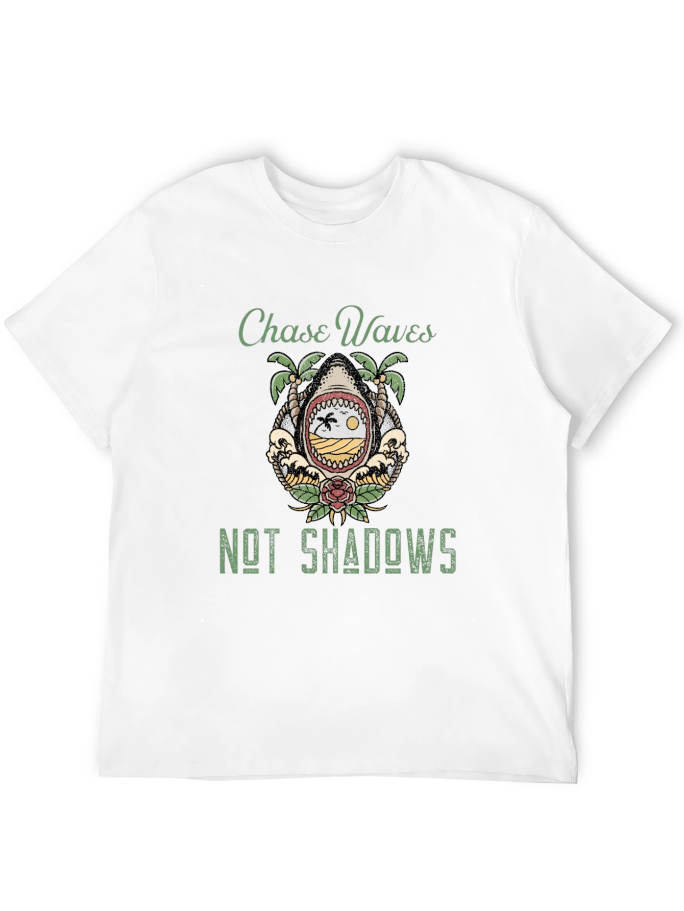 Chase Waves T-Shirt - Shark Beach Graphic Tee