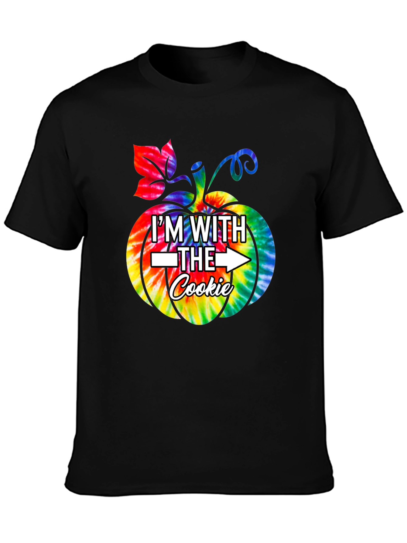 Im With the Cookie Tie Dye Pumpkin Graphic Tee