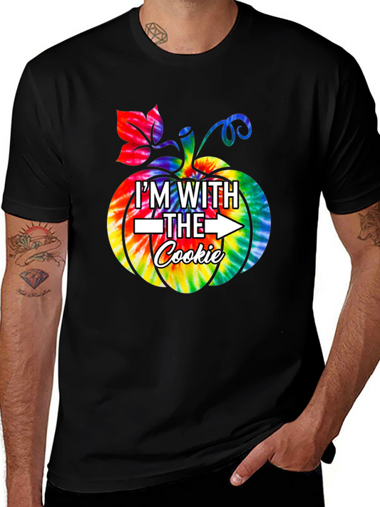 Im With the Cookie Tie Dye Pumpkin Graphic Tee