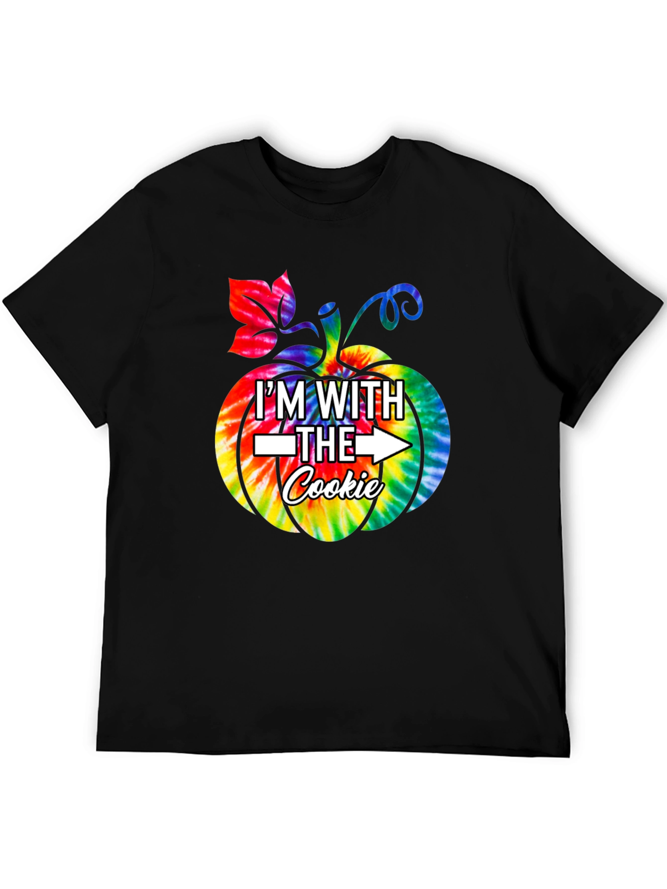 Im With the Cookie Tie Dye Pumpkin Graphic Tee