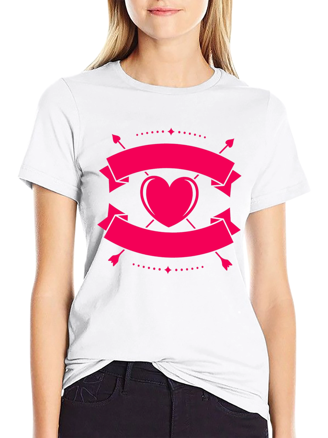 Heart & Arrow Black Graphic Tee