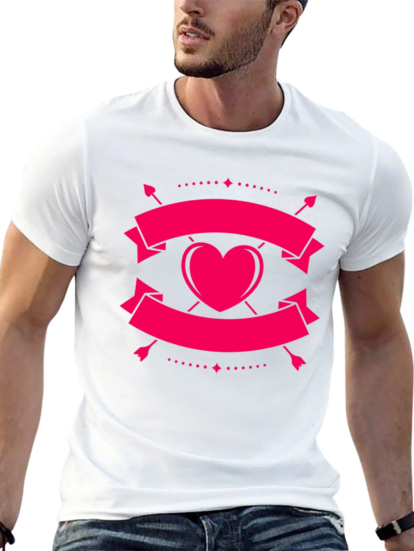 Heart & Arrow Black Graphic Tee