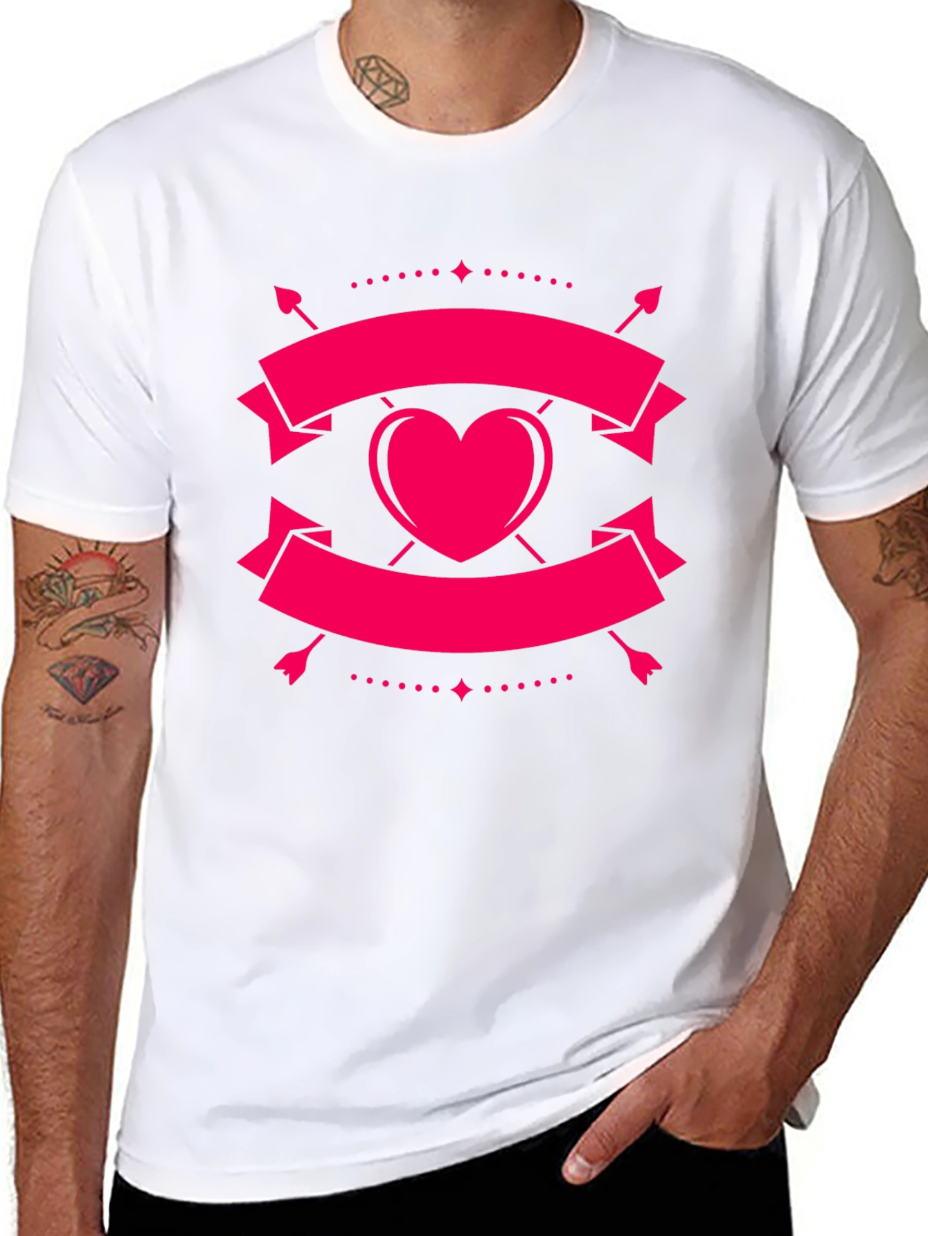Heart & Arrow Black Graphic Tee