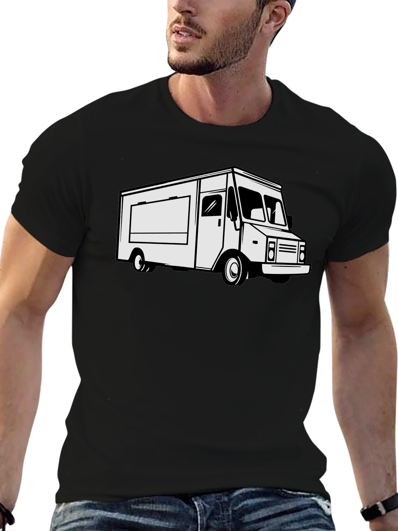 Black Food Truck Graphic Tee - Cool & Casual