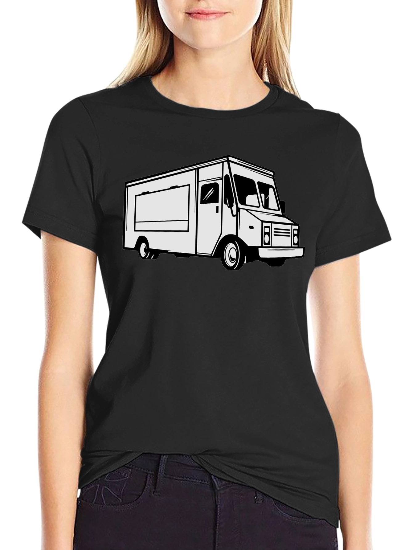 Black Food Truck Graphic Tee - Cool & Casual