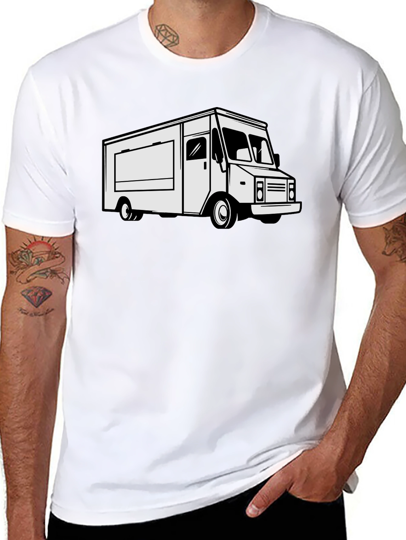 Black Food Truck Graphic Tee - Cool & Casual
