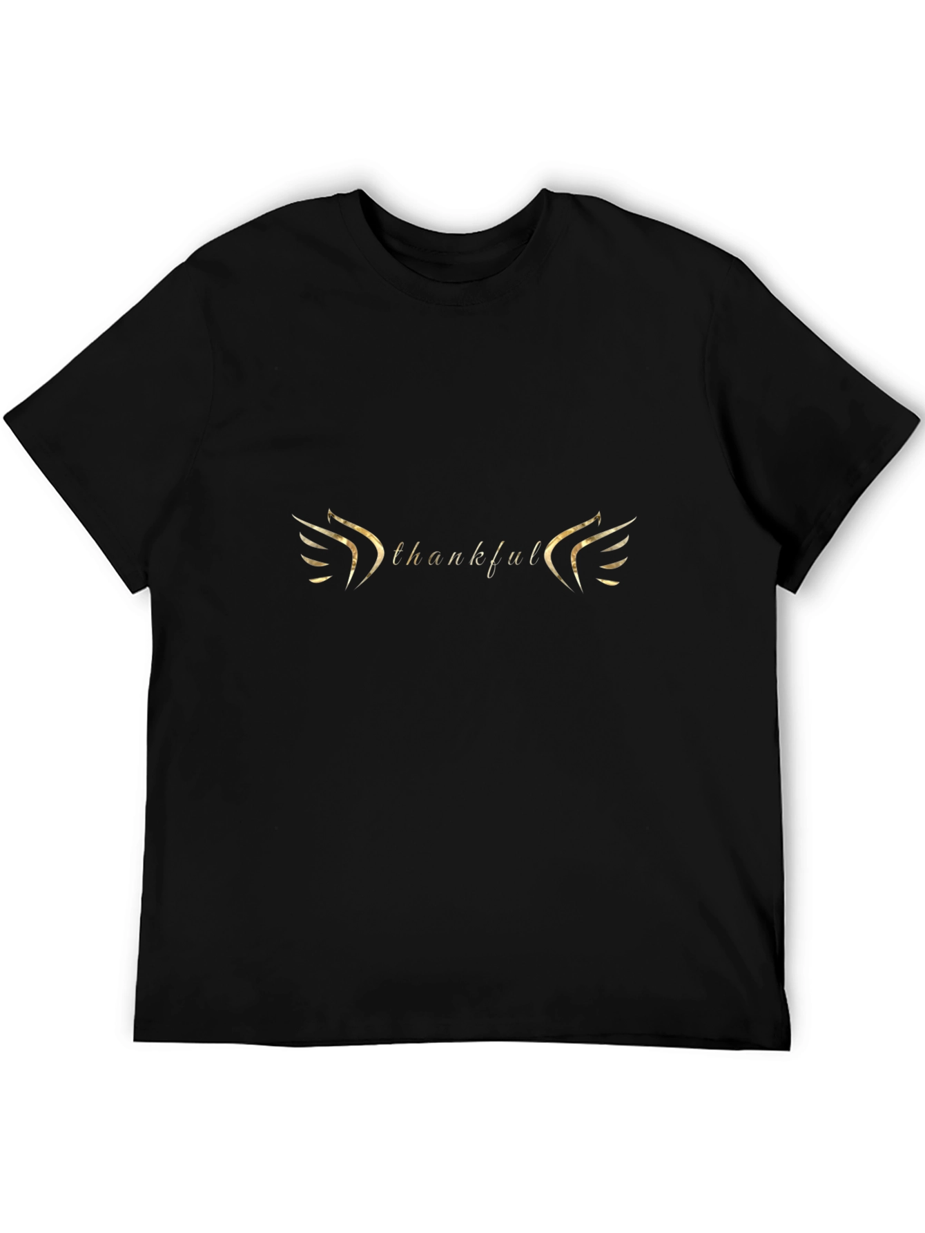 Thankful Graphic Print Crew Neck T-Shirt