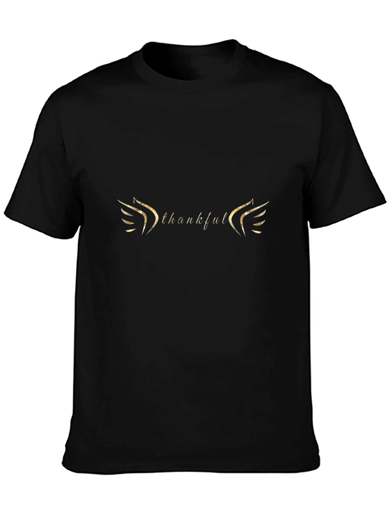 Thankful Graphic Print Crew Neck T-Shirt