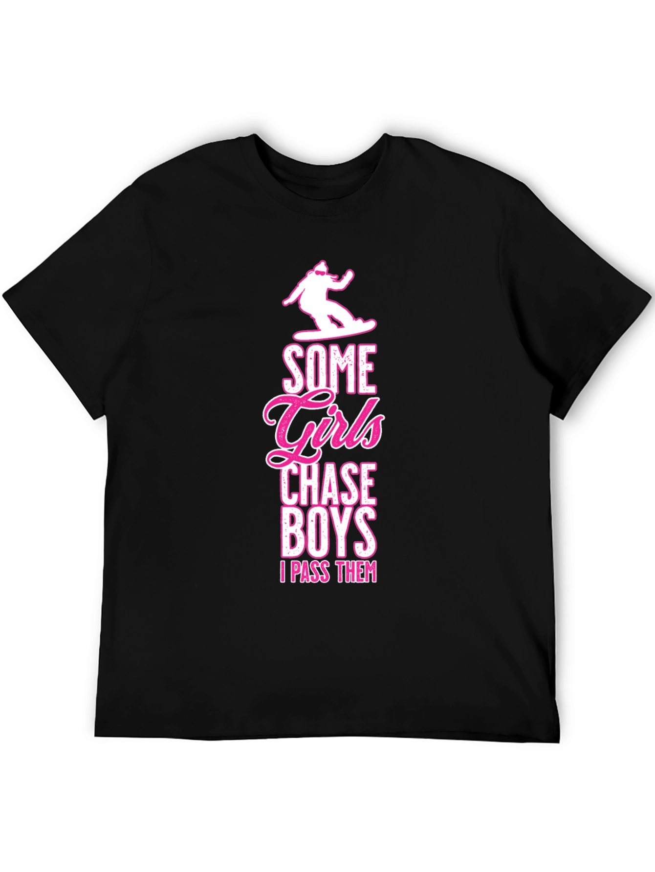 Girls Chase Boys Funny Graphic Tee