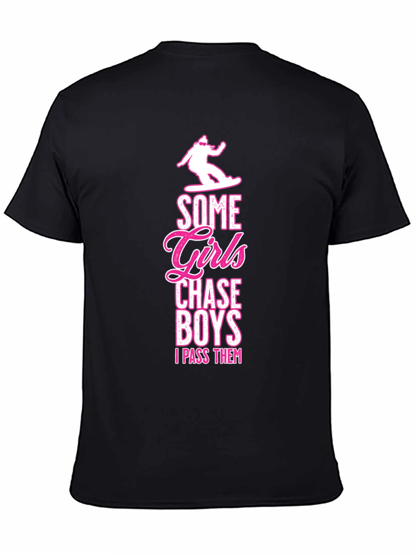 Girls Chase Boys Funny Graphic Tee