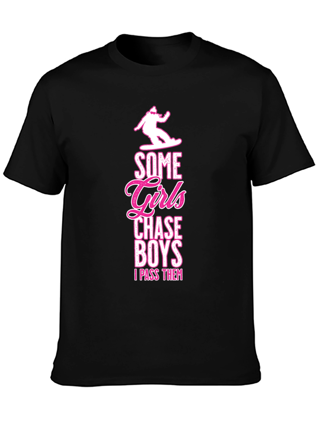 Girls Chase Boys Funny Graphic Tee