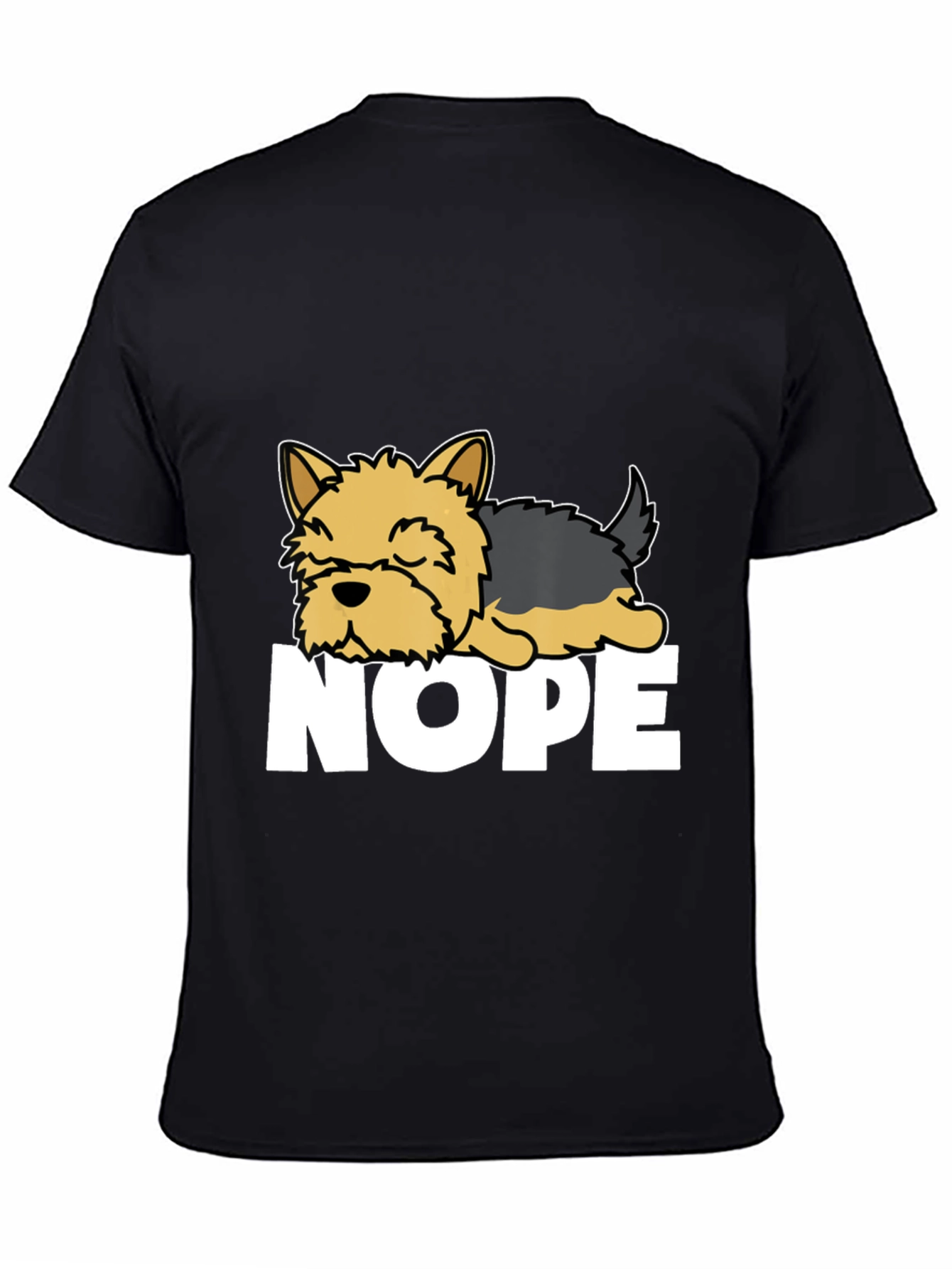 Nope Dog Graphic Tee - Funny Lazy Dog T-Shirt