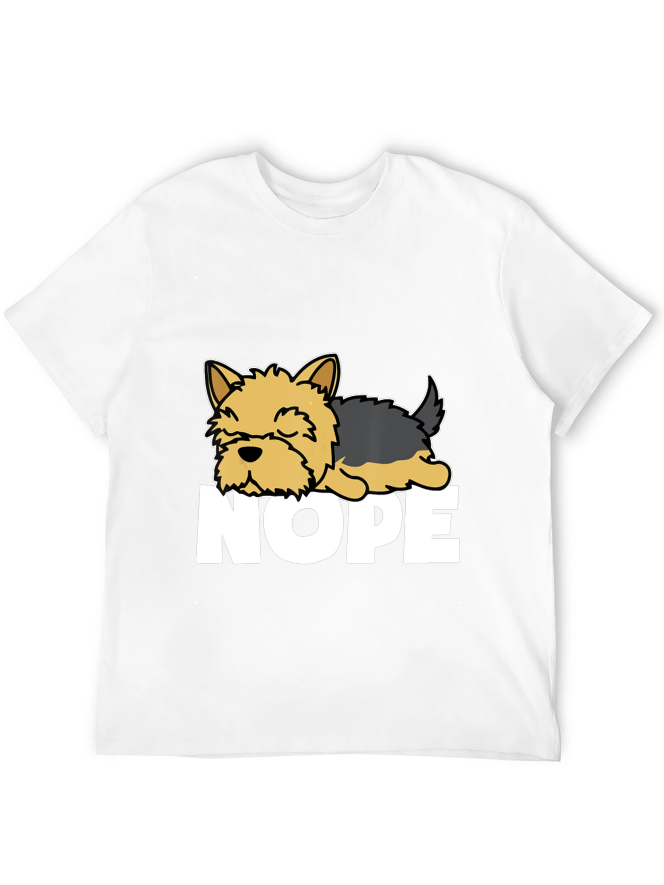 Nope Dog Graphic Tee - Funny Lazy Dog T-Shirt